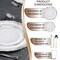 Smarty Had A Party White with Silver Vintage Rim Round Disposable Plastic Wedding Value Set, 720PK 860WHSVS120 - alternate 2
